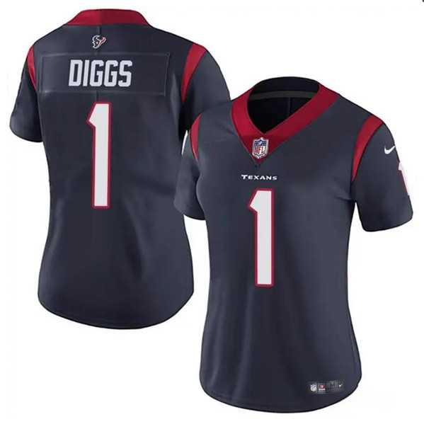 Womens Houston Texans #1 Stefon Diggs Navy Vapor Untouchable Limited Stitched Jersey Dzhi